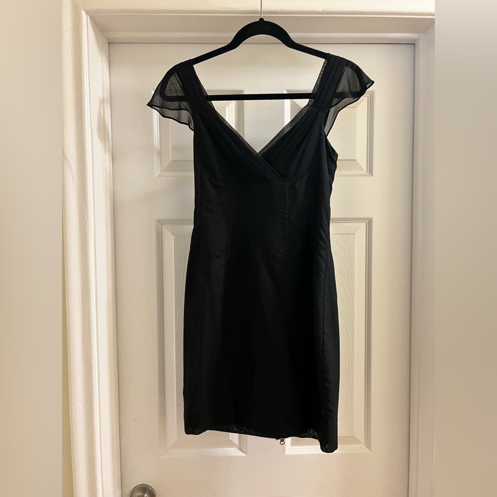 All saints size euro 8 black zipper back dress